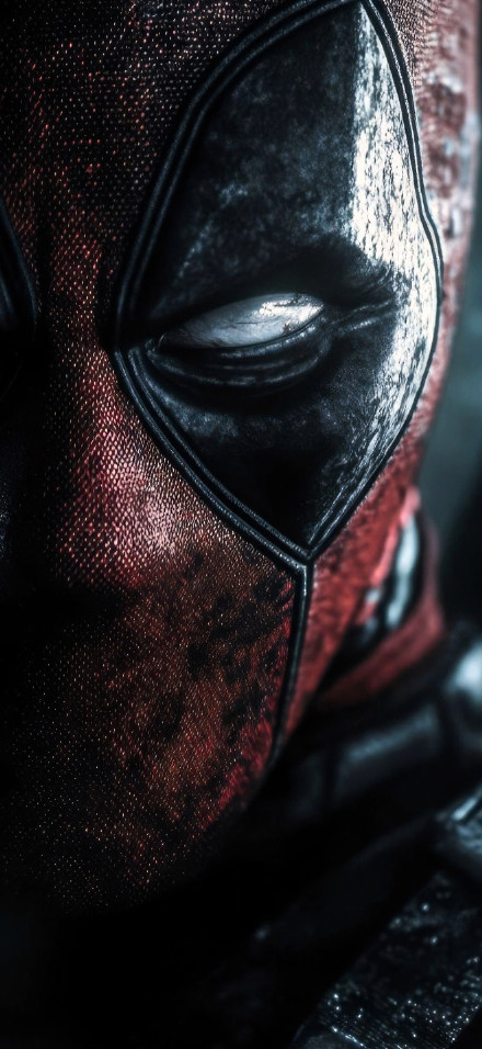 Close-up of Deadpool's Mask Wallpaper