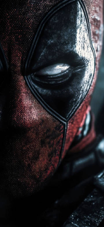 Close-up of Deadpool's Mask Wallpaper