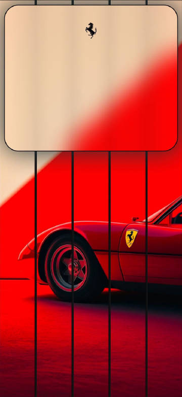 Ferrari phone wallpaper, red Ferrari