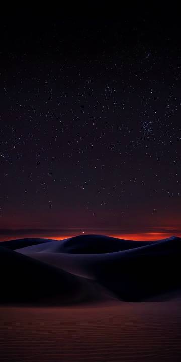 Desert under the star river phone wallpaper