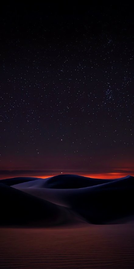 Desert under the star river phone wallpaper