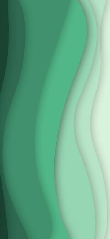 Green waves gradient abstract 4K phone wallpaper