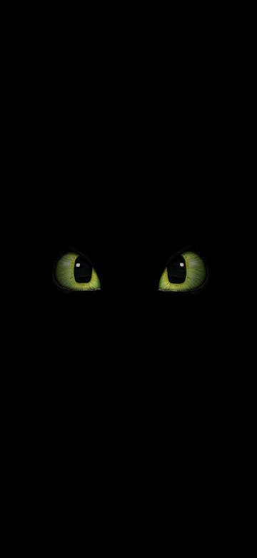 Glowing Dragon Eyes In The Dark Wallpaper