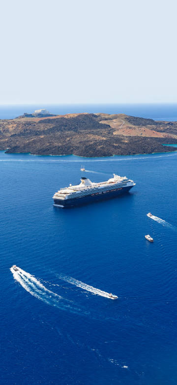 Luxury Cruise Ship on the Blue Ocean 4K Wallpaper