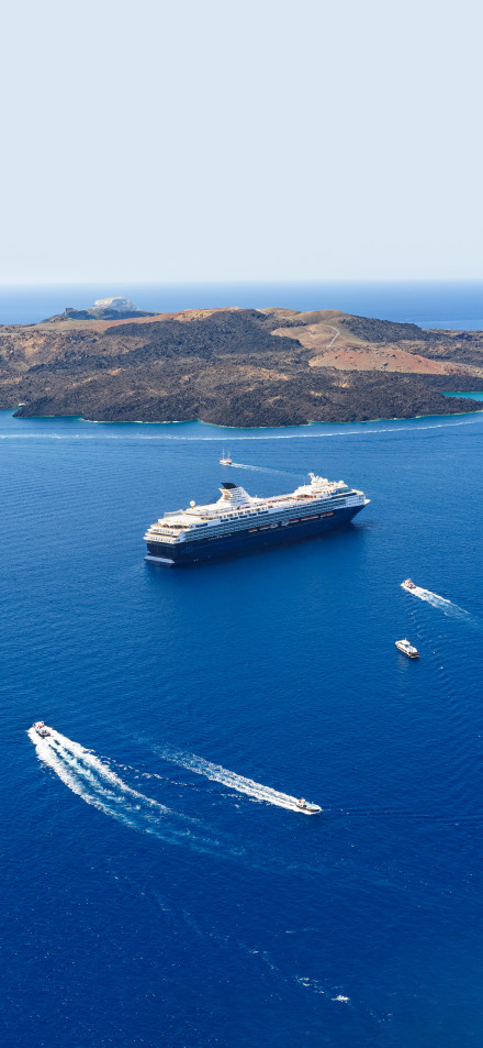 Luxury Cruise Ship on the Blue Ocean 4K Wallpaper