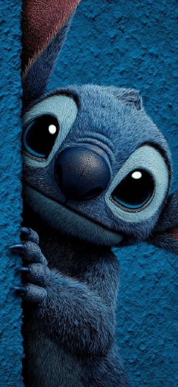 Stitch Wallpaper: Blue Texture, Fluffy, Alien