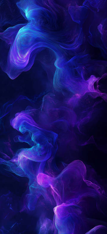 Abstract 4K Wallpaper: Smoke, Purple, Blue, Dark