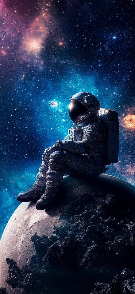 Space 4K Wallpaper: Astronaut, Planet, Universe, Starry Sky