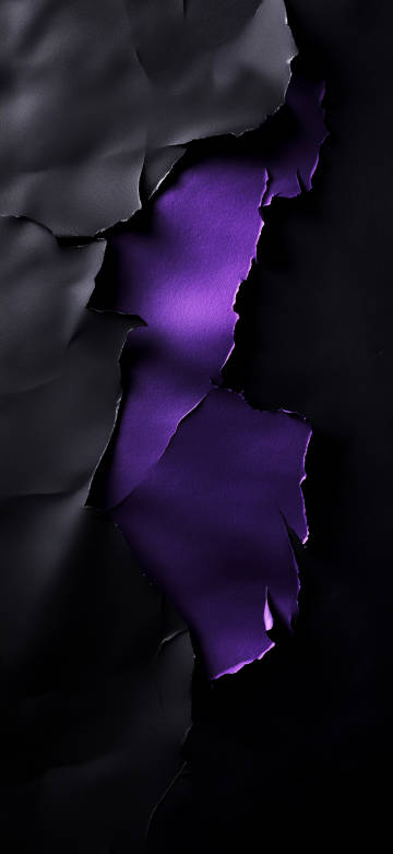 Abstract 4K Wallpaper: Ripped Paper Effect, Dark, Purple, Texture
