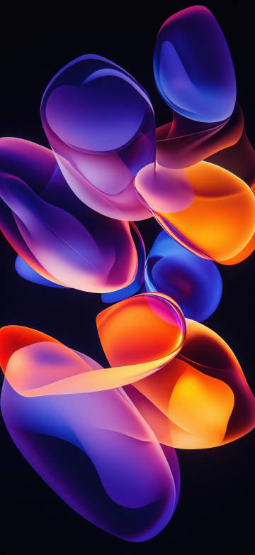 Abstract 4K Wallpaper: 3D, Fluid, Orange, Purple