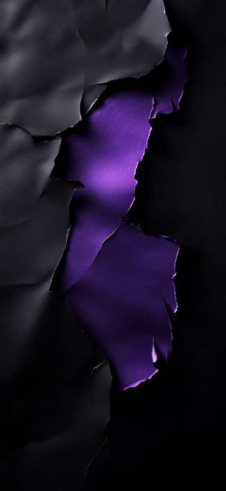Abstract 4K Wallpaper: Ripped Paper Effect, Dark, Purple, Texture