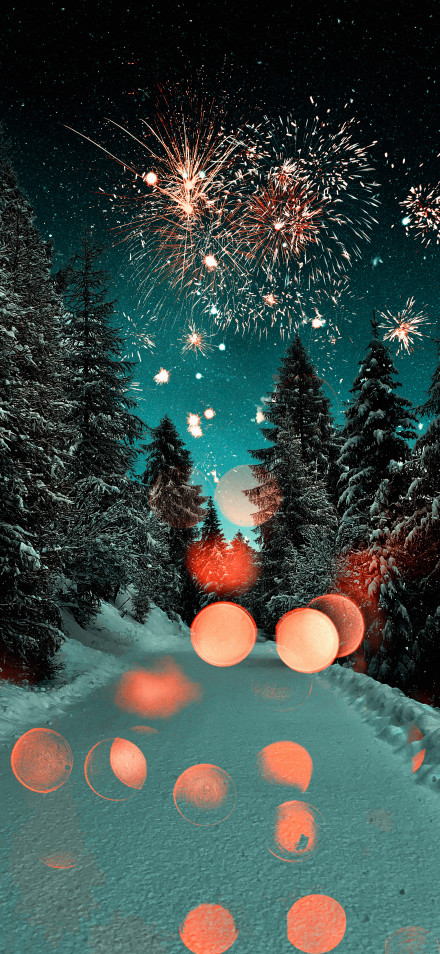 Holiday Wallpaper: Christmas, New Year, Snowy Pine Forest, Snow Scenery