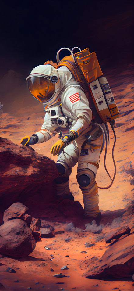 Phone 4K Wallpaper: Astronaut, Mars, Space Exploration, Sci-Fi