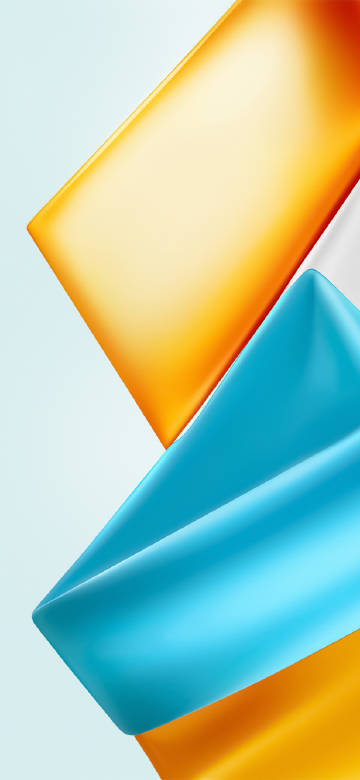 Phone system wallpaper: 3D Abstract, Fluid Art, Orange, Blue