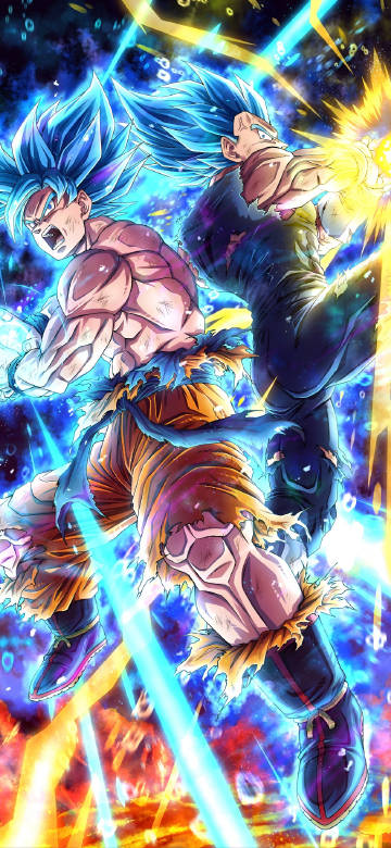 Dragon Ball 4K Wallpaper: Goku, Vegeta, Super Saiyan Blue, Epic Battle