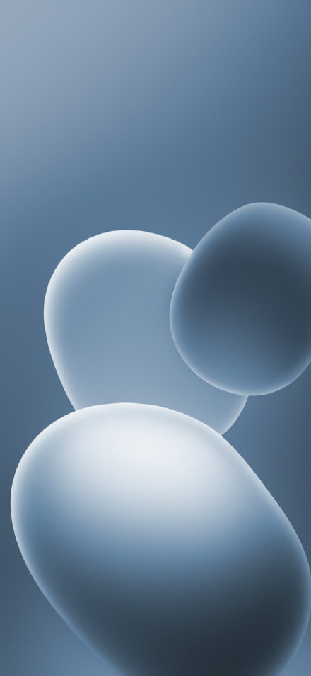 System Wallpaper: Abstract, Minimalism, 3D Bubbles, Soft Lights