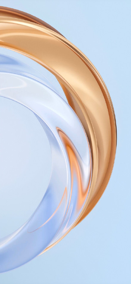 Honor 90GT wallpaper: abstract, gold and blue, fluid, crystal