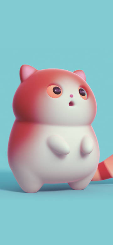 Cute Cat Wallpaper: 3D Cartoon, Adorable Pet, Kawaii Aesthetic