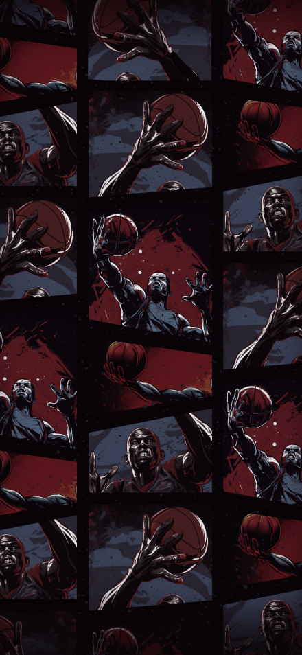 Basketball 4K Wallpaper: Dark, Sports Art, Comic Style, Dunking
