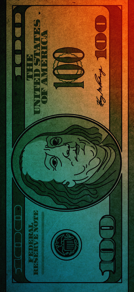 100 dollar bill close-up 4K wallpaper
