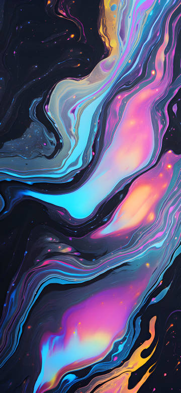 Brightly Colored Abstract Fluid Art wallpaper