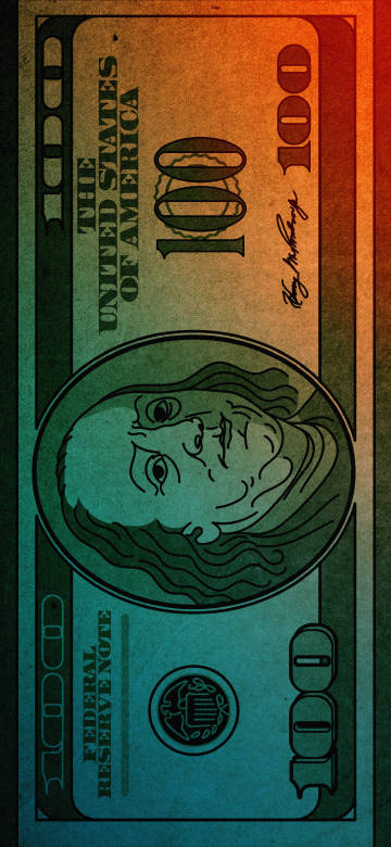 100 dollar bill close-up 4K wallpaper