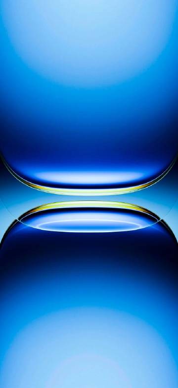 Blue reflective sphere abstract wallpaper