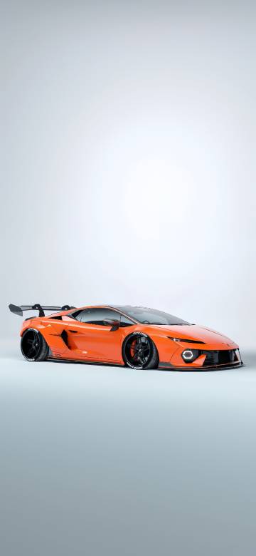 Lamborghini supercar light gray background 4k phone wallpaper