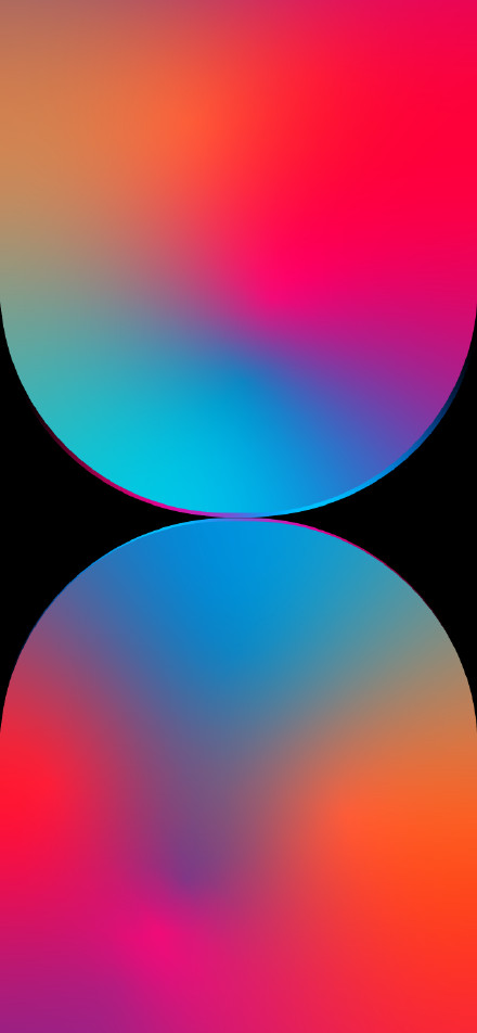 Colorful gradient half circle abstract iPhone wallpaper