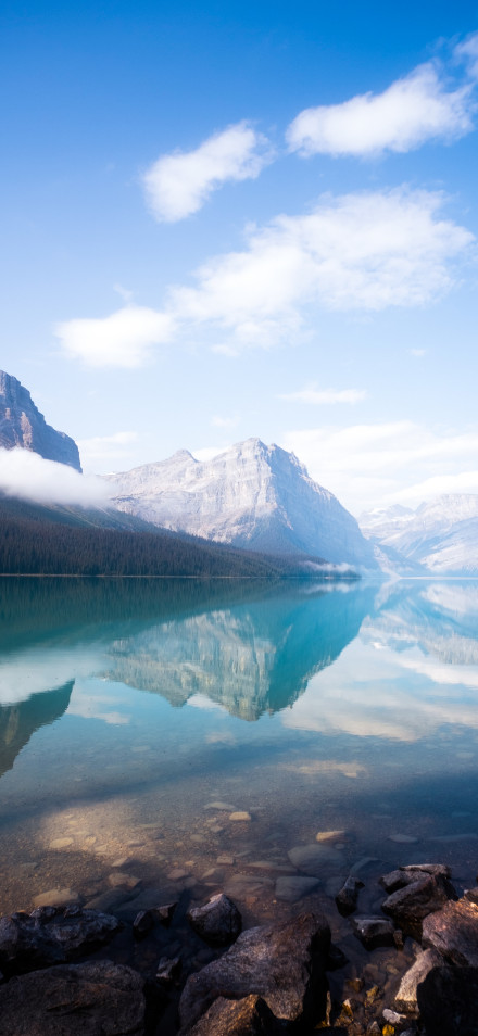 Nature Wallpaper: Canadian Rockies, Lake, Mountain Reflection