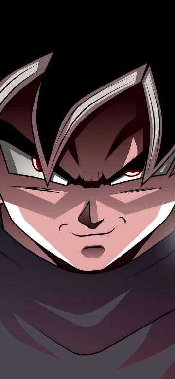 Dragon Ball anime wallpaper: Black Goku, evil smile