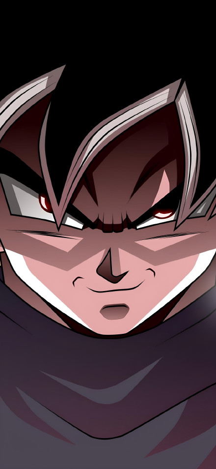 Dragon Ball anime wallpaper: Black Goku, evil smile