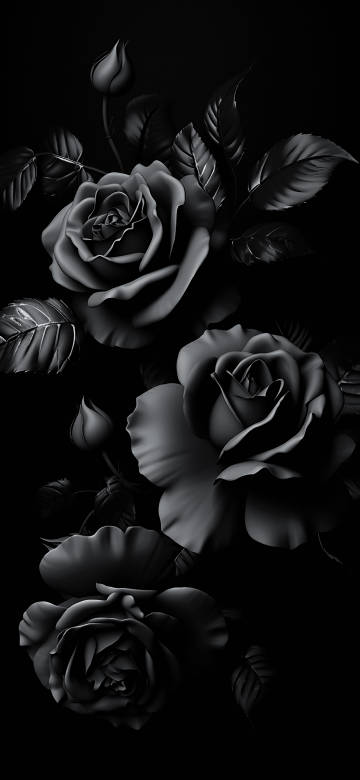 Dark Wallpaper: Black Roses, Gothic, Minimalist Free Download