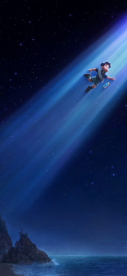 Over the Moon Wallpaper: Chin, Light Beam, Starry Sky, Night