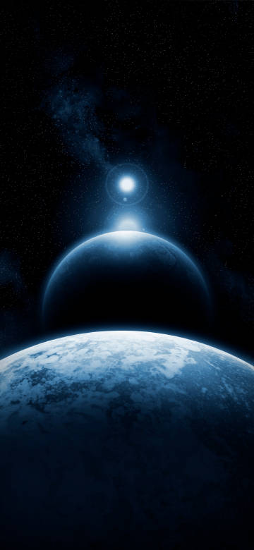 Sci-Fi Phone Wallpaper: Planets,