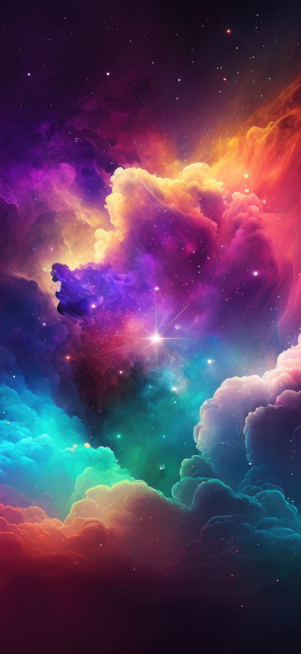 Colorful Nebula and Space Galaxy Wallpaper 4K