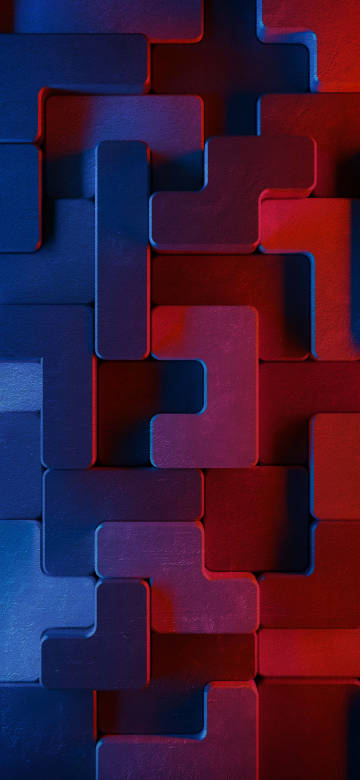 Dark Abstract Puzzle Blocks with