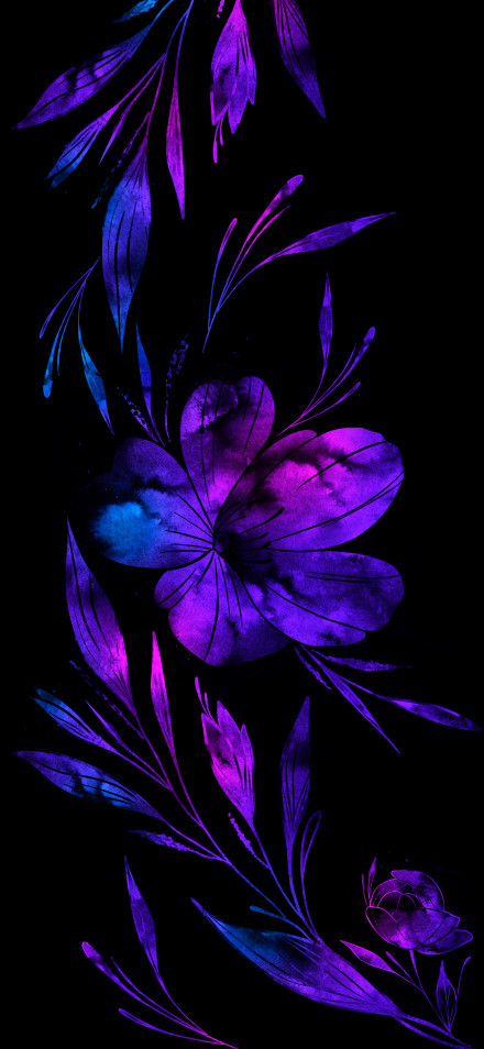 Vibrant Purple Flowers Wallpaper