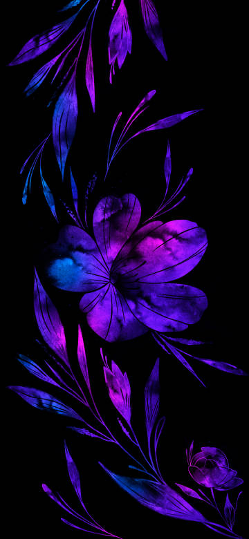 Vibrant Purple Flowers Wallpaper