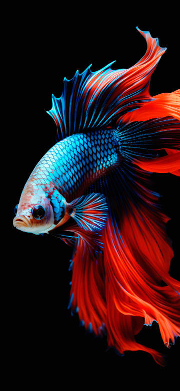 Colorful Betta Fish Wallpaper 4K