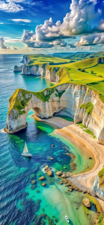 Normandy coastal scenery