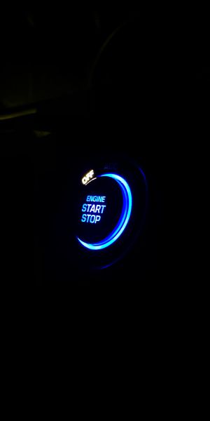 Dark Neon Start Button for Engine Ignition