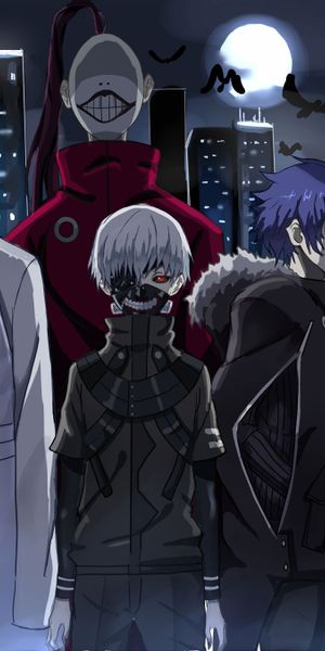 Epic Tokyo Ghoul Wallpaper Featuring Ayato, Ken, and Eto