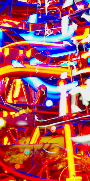 Phone wallpaper: Chaotic, Motley, Multicolored, Light, Shine, Bright, Abstract, Neon free download