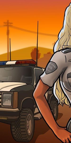 Grand Theft Auto: San Andreas Police Character Wallpaper