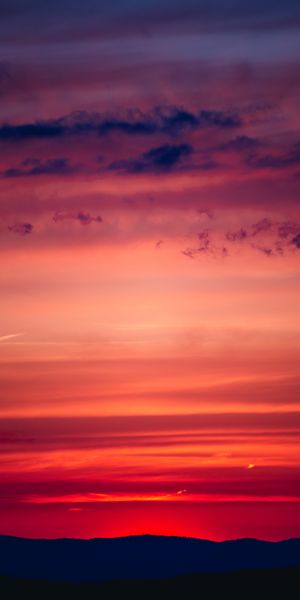 Phone wallpaper: Clouds, Sky, Horizon, Sunset, Dark free download