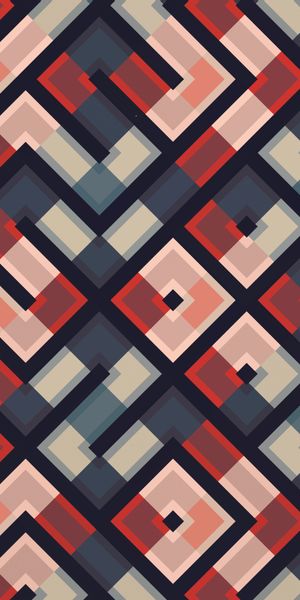 Stylish Geometric Multicolored Pattern Wallpaper