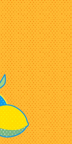 Bright Lemon Vector Art Wallpaper - 4K Phone Background