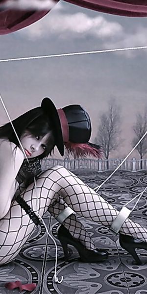 Gothic Dark Wallpaper Featuring a Mysterious Character