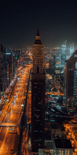 Breathtaking Night Skyline of a Megapolis